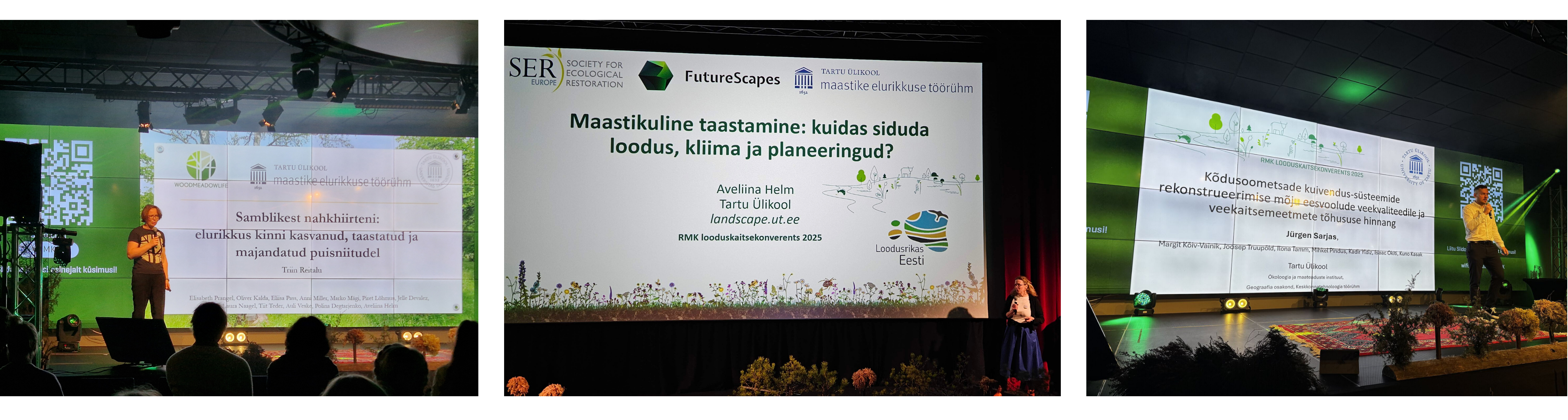 Triin, Aveliina and Jürgen doing presentations